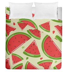 Cute Watermelon Seamless Pattern Duvet Cover Double Side (queen Size) by Pakjumat