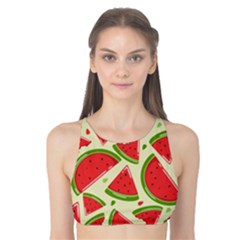 Cute Watermelon Seamless Pattern Tank Bikini Top by Pakjumat