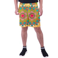 Mandala Patterns Yellow Men s Pocket Shorts by Pakjumat