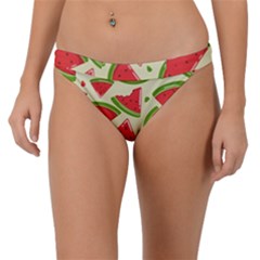 Cute Watermelon Seamless Pattern Band Bikini Bottoms by Pakjumat