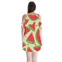 Cute Watermelon Seamless Pattern Shoulder Cutout Velvet One Piece View2