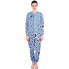 Drop Water Background Macro Splash Rain Drink Onepiece Jumpsuit (ladies)