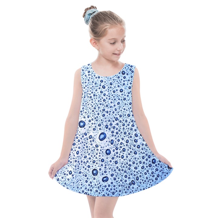 Drop Water Background Macro Splash Rain Drink Kids  Summer Dress