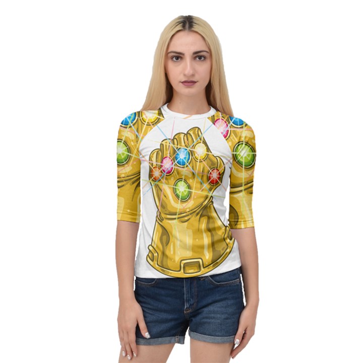 The Infinity Gauntlet Thanos Quarter Sleeve Raglan T-Shirt