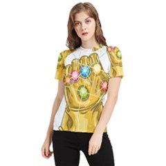 The Infinity Gauntlet Thanos Women s Short Sleeve Rash Guard