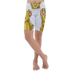 The Infinity Gauntlet Thanos Kids  Lightweight Velour Cropped Yoga Leggings