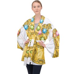 The Infinity Gauntlet Thanos Long Sleeve Velvet Kimono 