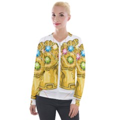 The Infinity Gauntlet Thanos Velvet Zip Up Jacket