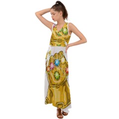 The Infinity Gauntlet Thanos V-neck Chiffon Maxi Dress