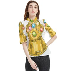 The Infinity Gauntlet Thanos Frill Neck Blouse