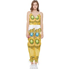 The Infinity Gauntlet Thanos Sleeveless Tie Ankle Chiffon Jumpsuit