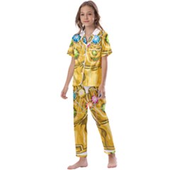 The Infinity Gauntlet Thanos Kids  Satin Short Sleeve Pajamas Set