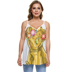 The Infinity Gauntlet Thanos Casual Spaghetti Strap Chiffon Top