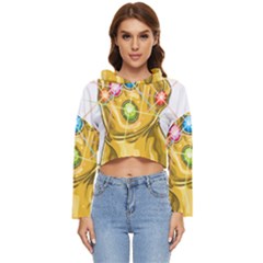 The Infinity Gauntlet Thanos Women s Lightweight Cropped Hoodie