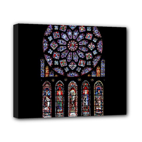 Chartres Cathedral Notre Dame De Paris Stained Glass Canvas 10  X 8  (stretched)