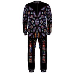 Chartres Cathedral Notre Dame De Paris Stained Glass Onepiece Jumpsuit (men)