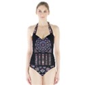 Chartres Cathedral Notre Dame De Paris Stained Glass Halter Swimsuit View1