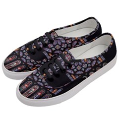 Chartres Cathedral Notre Dame De Paris Stained Glass Women s Classic Low Top Sneakers by Maspions