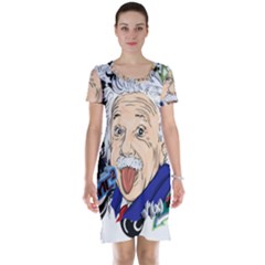 Albert Einstein Physicist Short Sleeve Nightdress