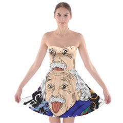 Albert Einstein Physicist Strapless Bra Top Dress