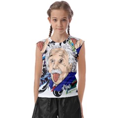 Albert Einstein Physicist Kids  Raglan Cap Sleeve T-shirt