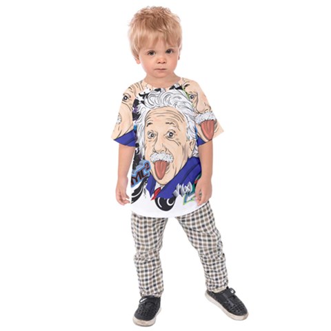 Albert Einstein Physicist Kids  Raglan T-shirt by Maspions