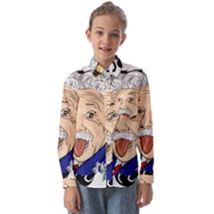 Albert Einstein Physicist Kids  Long Sleeve Shirt