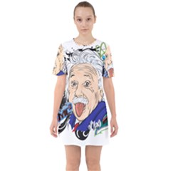 Albert Einstein Physicist Sixties Short Sleeve Mini Dress