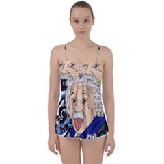 Albert Einstein Physicist Babydoll Tankini Top by Maspions