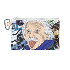 Albert Einstein Physicist Canvas Cosmetic Bag (medium)