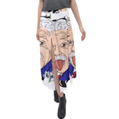 Albert Einstein Physicist Velour Split Maxi Skirt