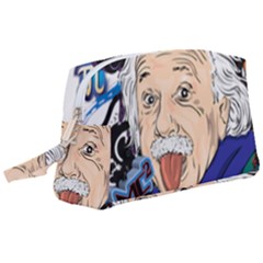 Albert Einstein Physicist Wristlet Pouch Bag (large)