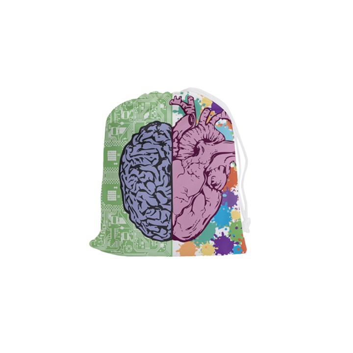 Brain Heart Balance Emotion Drawstring Pouch (Small)