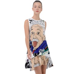 Albert Einstein Physicist Frill Swing Dress