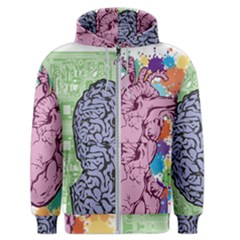 Brain Heart Balance Emotion Men s Zipper Hoodie