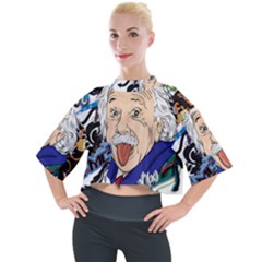 Albert Einstein Physicist Mock Neck T-shirt