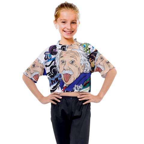 Albert Einstein Physicist Kids Mock Neck T-shirt by Maspions