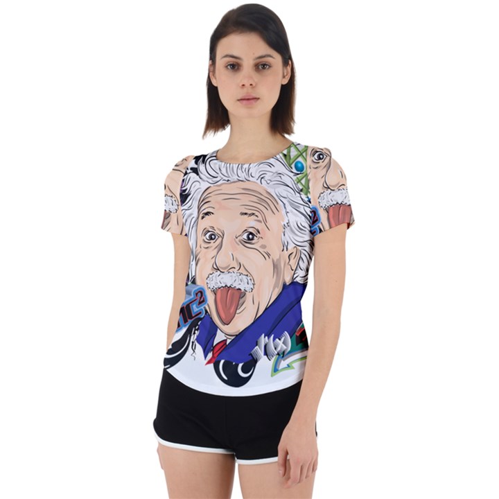 Albert Einstein Physicist Back Cut Out Sport T-Shirt