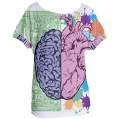 Brain Heart Balance Emotion Women s Oversized T-shirt by Maspions