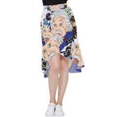 Albert Einstein Physicist Frill Hi Low Chiffon Skirt