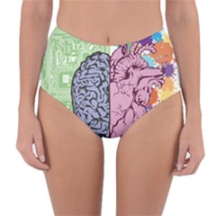 Brain Heart Balance Emotion Reversible High-waist Bikini Bottoms