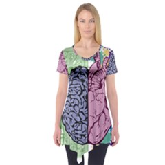 Brain Heart Balance Emotion Short Sleeve Tunic 