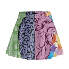 Brain Heart Balance Emotion Mini Flare Skirt