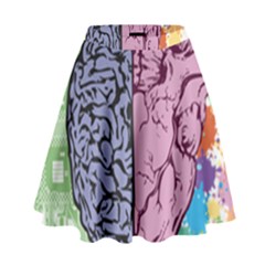 Brain Heart Balance Emotion High Waist Skirt