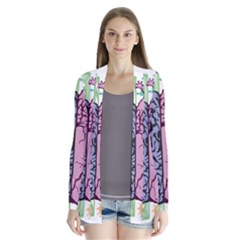 Brain Heart Balance Emotion Drape Collar Cardigan