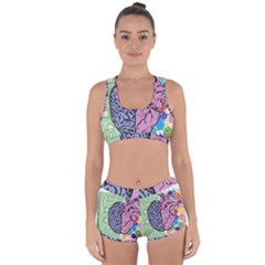 Brain Heart Balance Emotion Racerback Boyleg Bikini Set