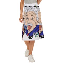 Albert Einstein Physicist Midi Panel Skirt