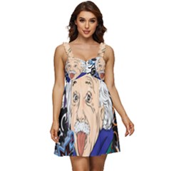 Albert Einstein Physicist Ruffle Strap Babydoll Chiffon Dress