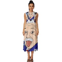 Albert Einstein Physicist Sleeveless Round Neck Midi Dress