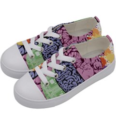 Brain Heart Balance Emotion Kids  Low Top Canvas Sneakers